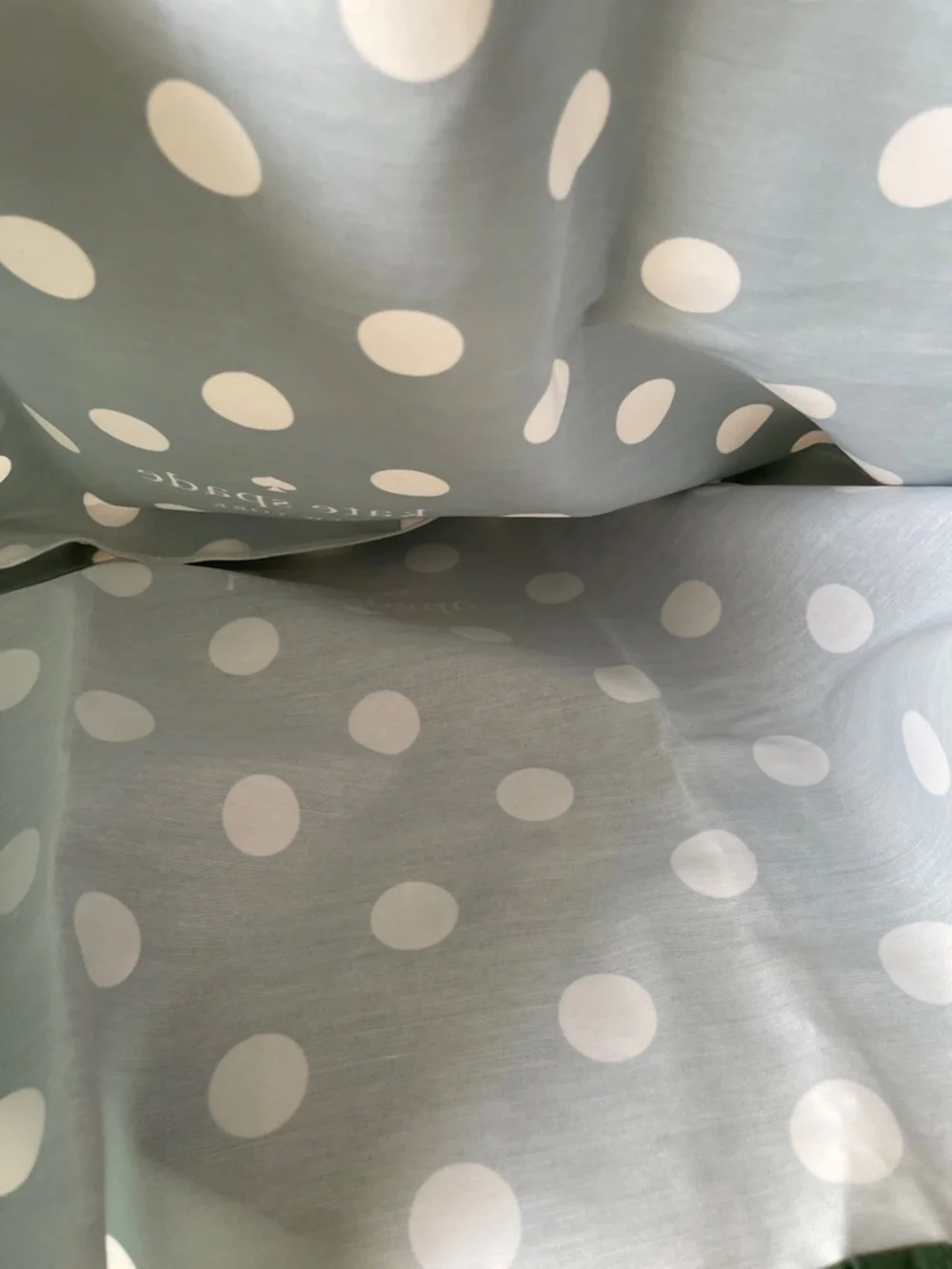 NWOT...kate spade green and white polka dot cosmetic pouch